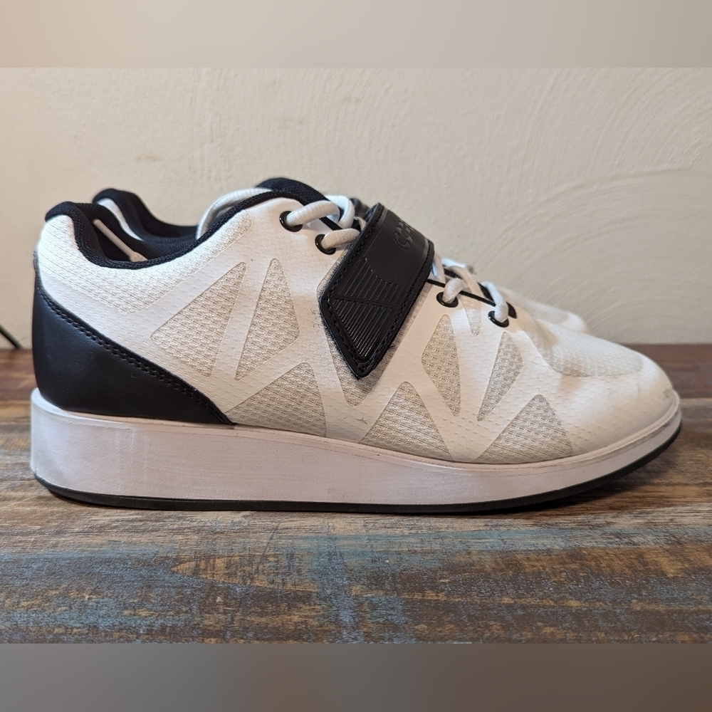 Core Weightlifting Squat Crossfit Powerlifting Deadlifting White/Black, Size 9